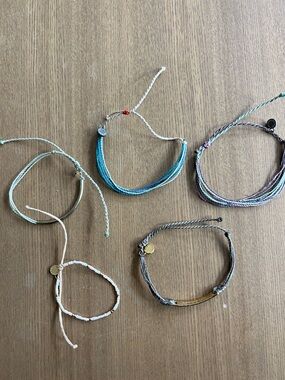 Pura Vida Mixed Pastel & Teal String Bracelet Set - 5 Pieces
